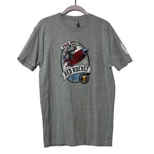 Next Level unisex size M gray Red Rocket Pale Ale Bristol Flagship Brew tee